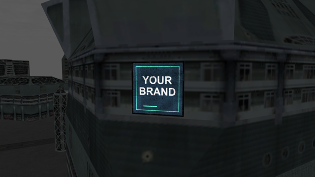 Downtown 8x8 m billboard